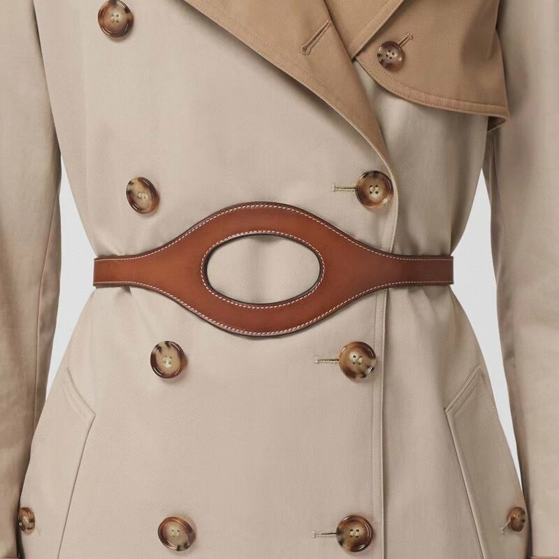 Retraction Tunic Accessories Pantband 2.0 Hollowed out Coat Decorative belt Adjustment stretch shrink sheepskin women's belt