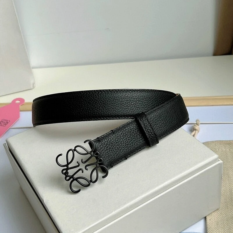 Leather belt Smooth buckle women with trench coat suit skirt clothing accessories everything stylish 3.2CM LOE belt