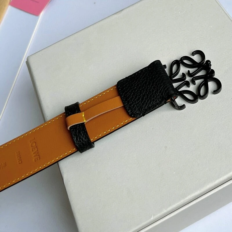 Leather belt Smooth buckle women with trench coat suit skirt clothing accessories everything stylish 3.2CM LOE belt