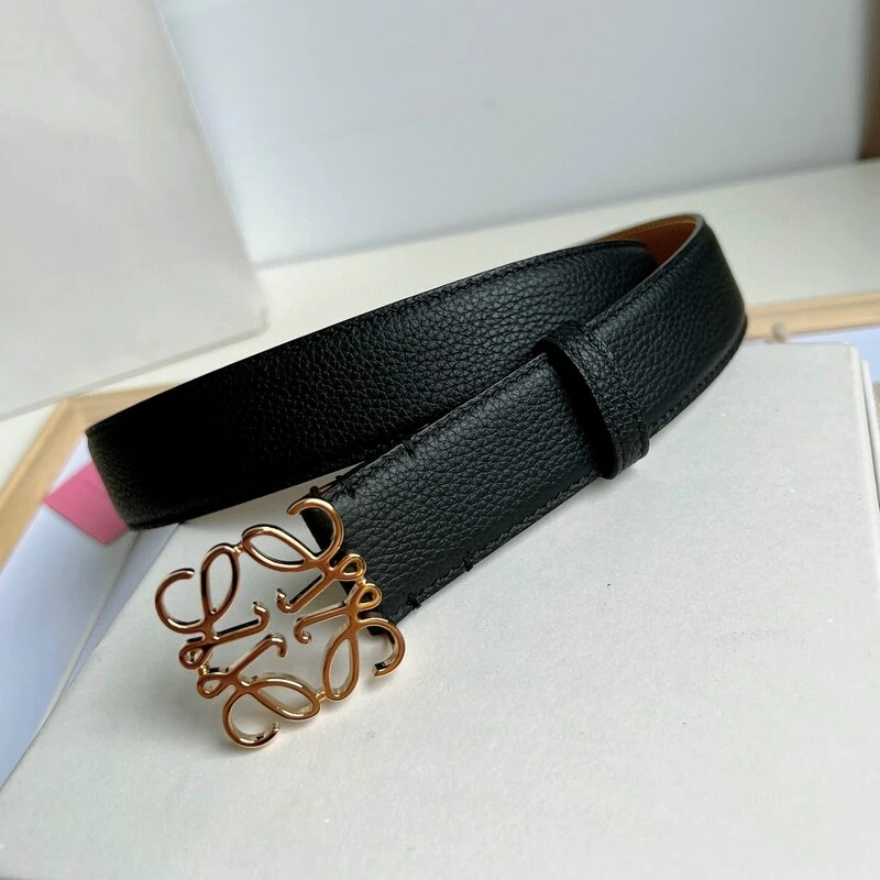 Leather belt Smooth buckle women with trench coat suit skirt clothing accessories everything stylish 3.2CM LOE belt