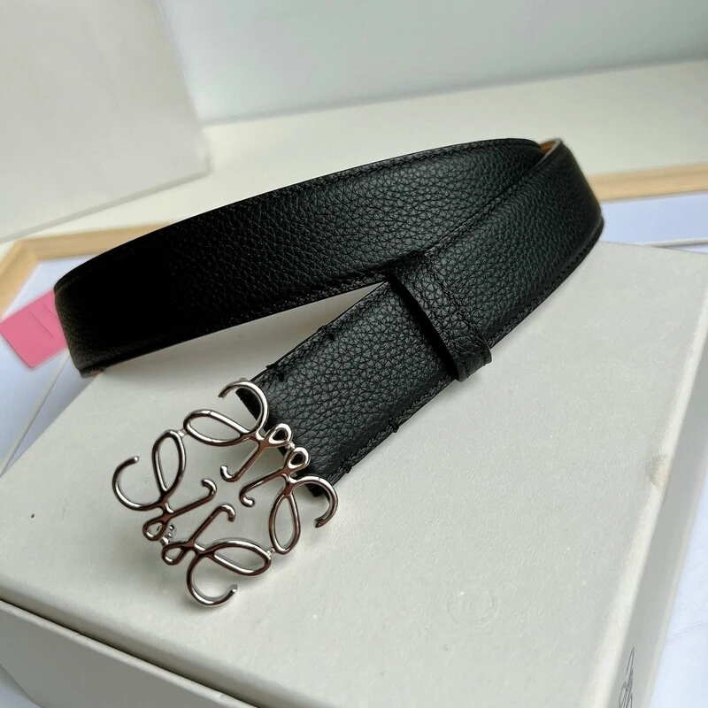 Leather belt Smooth buckle women with trench coat suit skirt clothing accessories everything stylish 3.2CM LOE belt