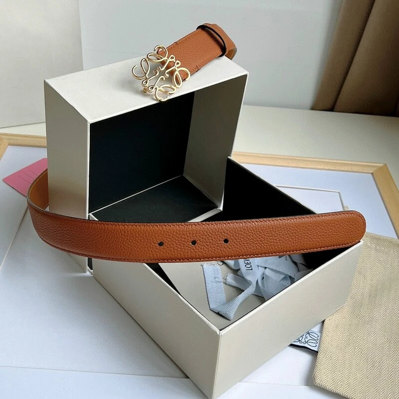 Leather belt Smooth buckle women with trench coat suit skirt clothing accessories everything stylish 3.2CM LOE belt