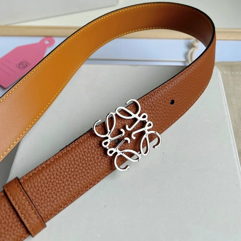 Leather belt Smooth buckle women with trench coat suit skirt clothing accessories everything stylish 3.2CM LOE belt