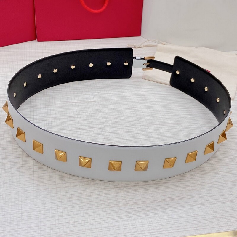 Wide version 7.0 Women's Waist Cover Pyramid full Hardware accessories Belt high-quality positive leather dress belt