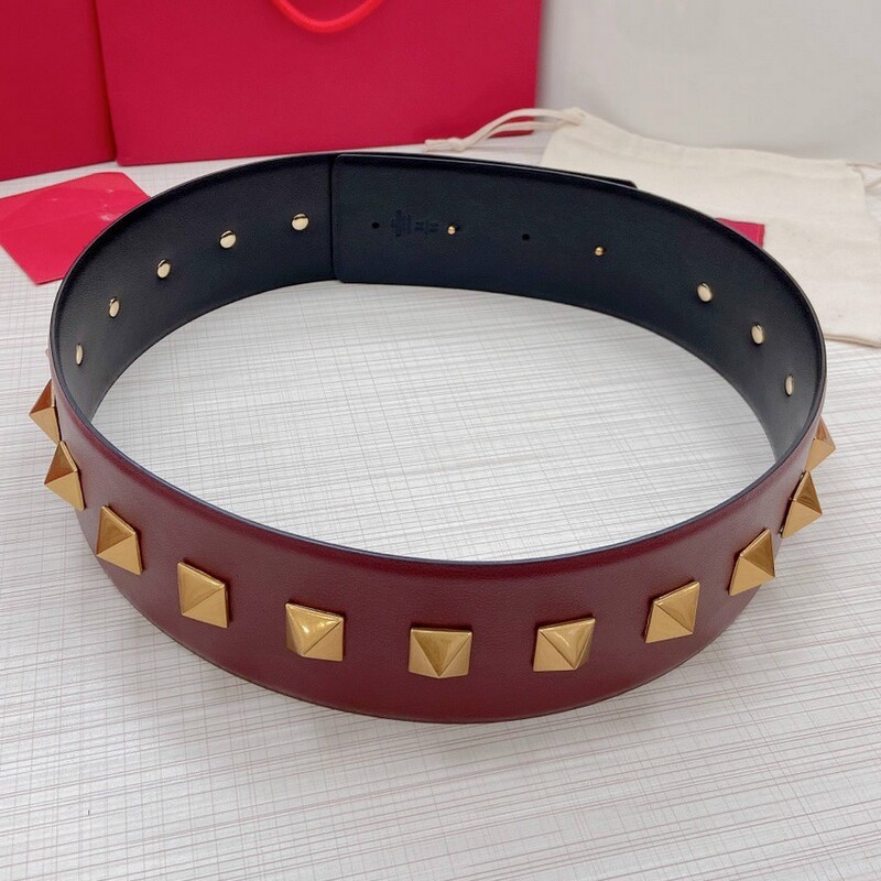 Wide version 7.0 Women's Waist Cover Pyramid full Hardware accessories Belt high-quality positive leather dress belt