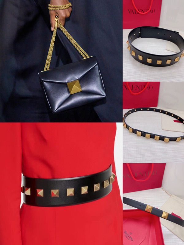 Wide version 7.0 Women's Waist Cover Pyramid full Hardware accessories Belt high-quality positive leather dress belt