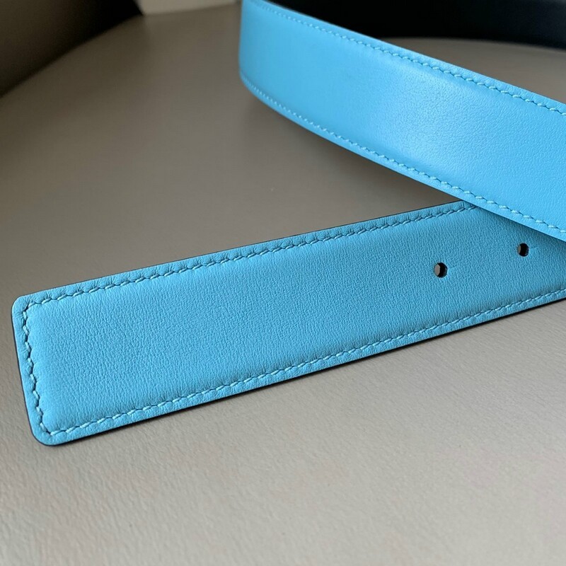 Cowhide dual-use plate buckle belt simple 3.2CM women's trouser strap accessories positive leather head layer colorful women's belt
