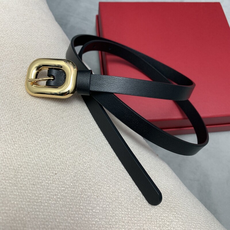 Leather fine version belt accessories denim pants waist decoration dress belt needle buckle positive leather small sash