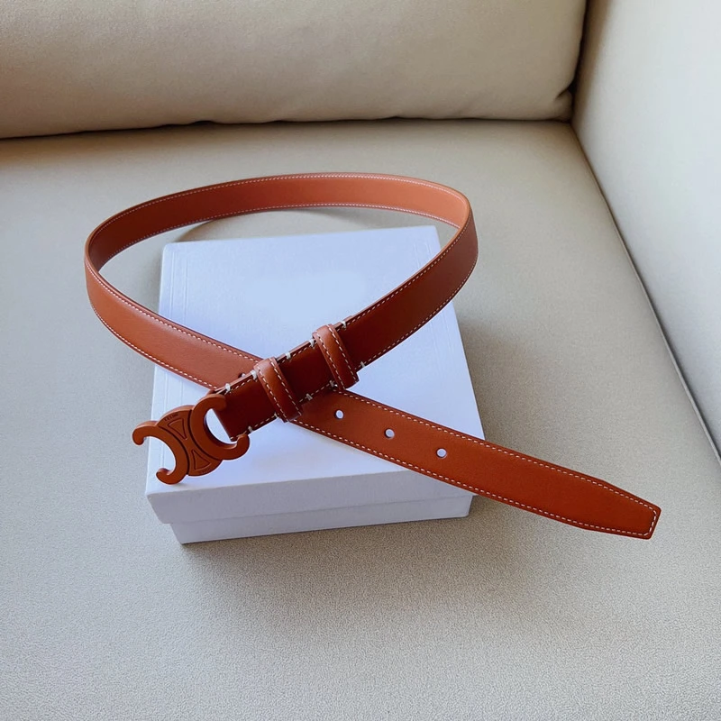 Women's leather waistband fashion accessories 2.5 Women's waistband new smooth leather head belt