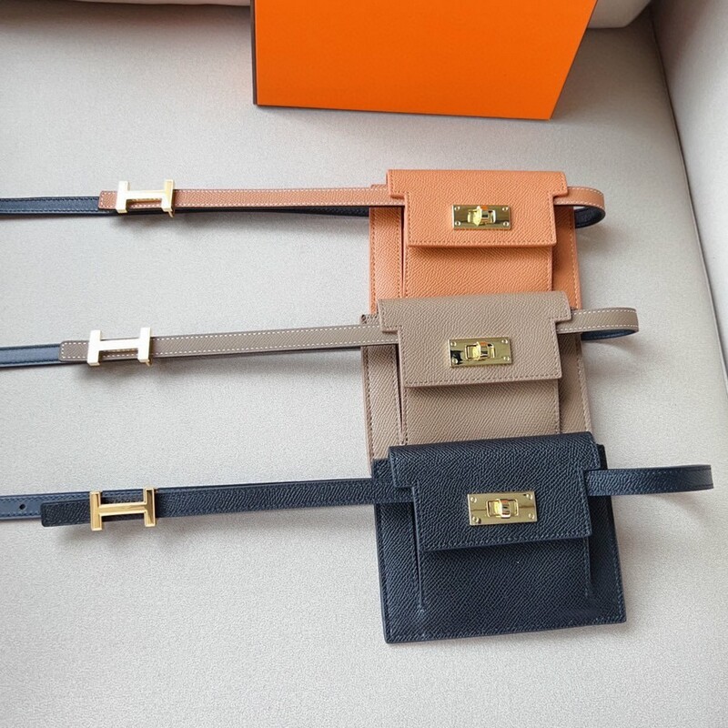 Accessories Waist adjustment belt positive leather lock buckle small Fanny pack cowhide women's Fanny pack belt