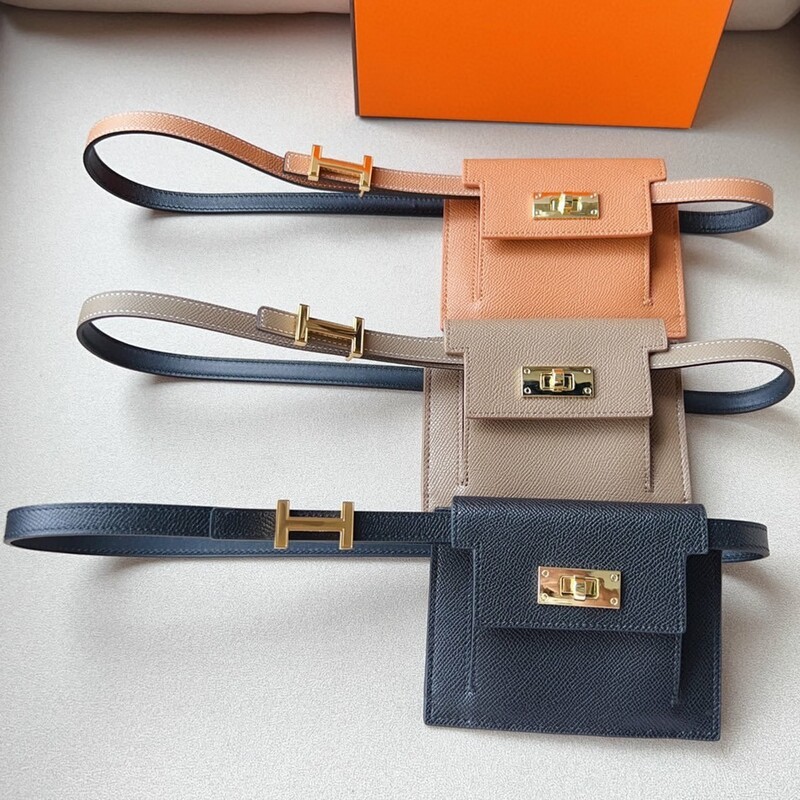 Accessories Waist adjustment belt positive leather lock buckle small Fanny pack cowhide women's Fanny pack belt
