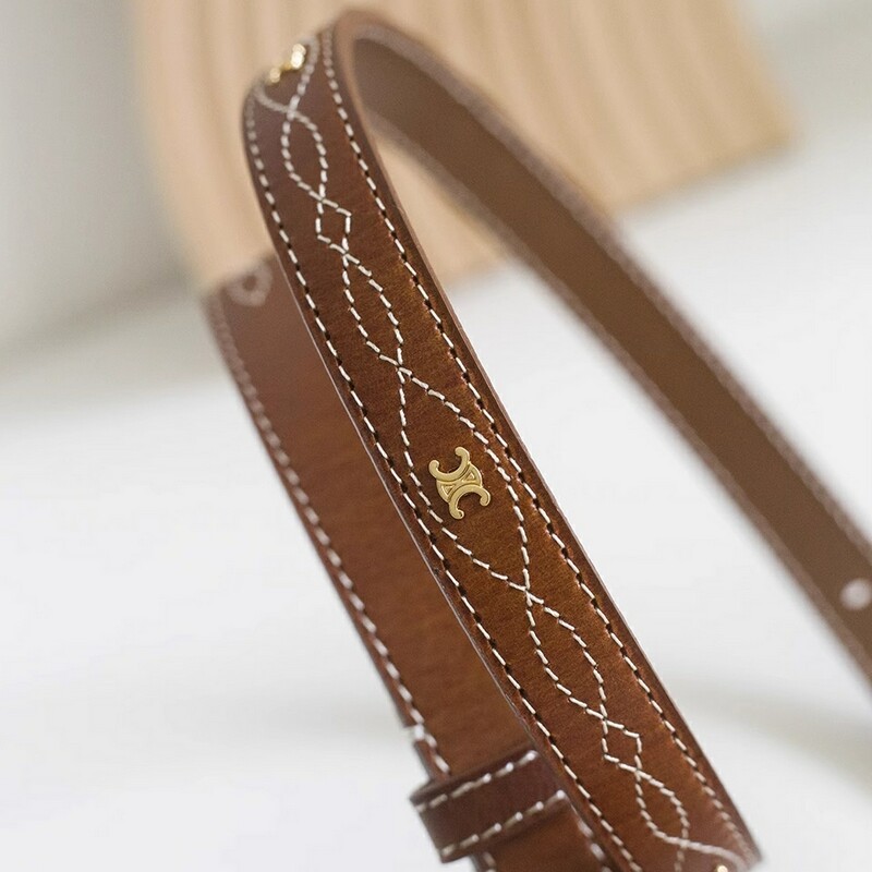 Fashion mini Arc de Triomphe French retro inlaid hardware women's belt belt tree paste cowhide needle buckle fashionable sash