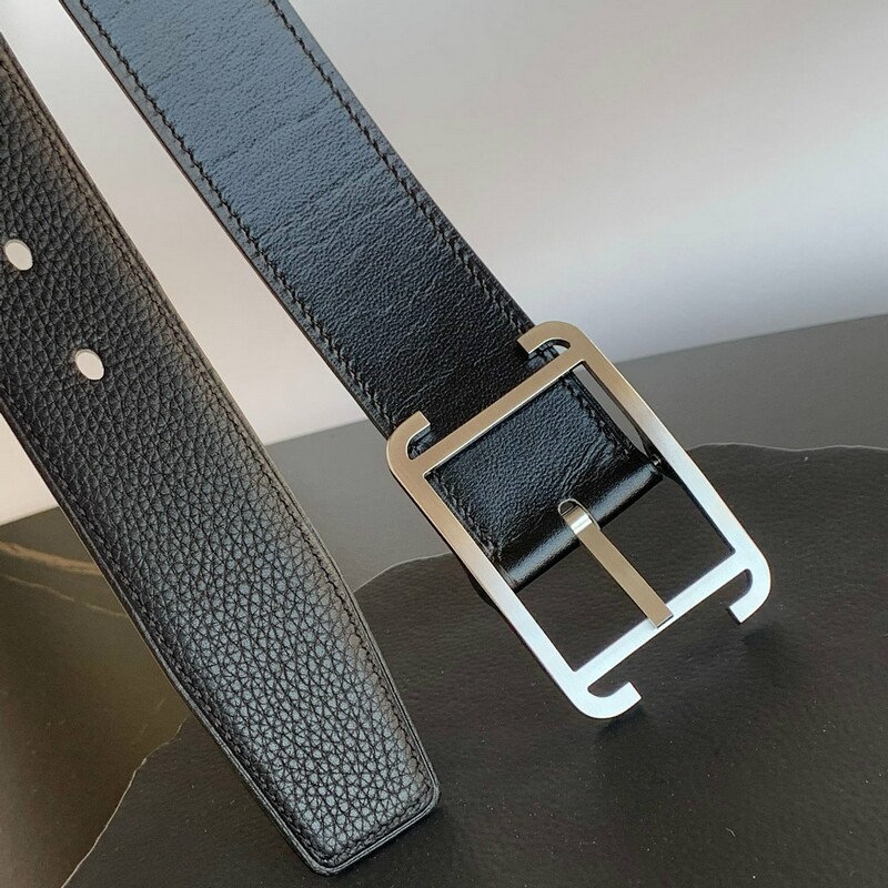 High-end men's needle belt Seiko stainless steel unique needle buckle belt 3.8 positive cowhide business men's belt