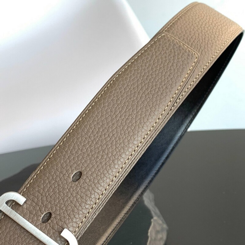 High-end men's needle belt Seiko stainless steel unique needle buckle belt 3.8 positive cowhide business men's belt