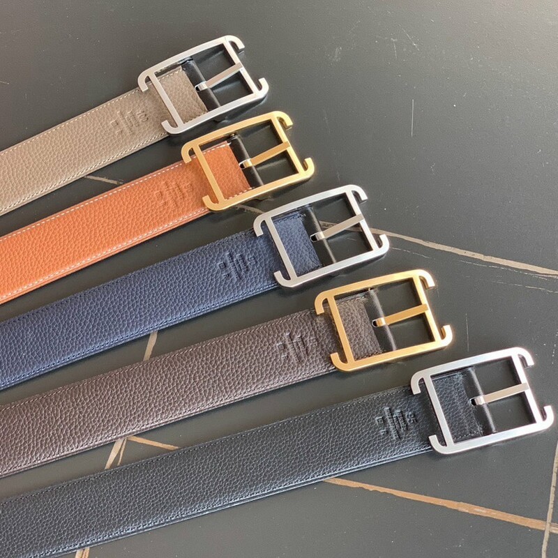 High-end men's needle belt Seiko stainless steel unique needle buckle belt 3.8 positive cowhide business men's belt