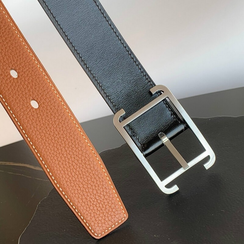 High-end men's needle belt Seiko stainless steel unique needle buckle belt 3.8 positive cowhide business men's belt