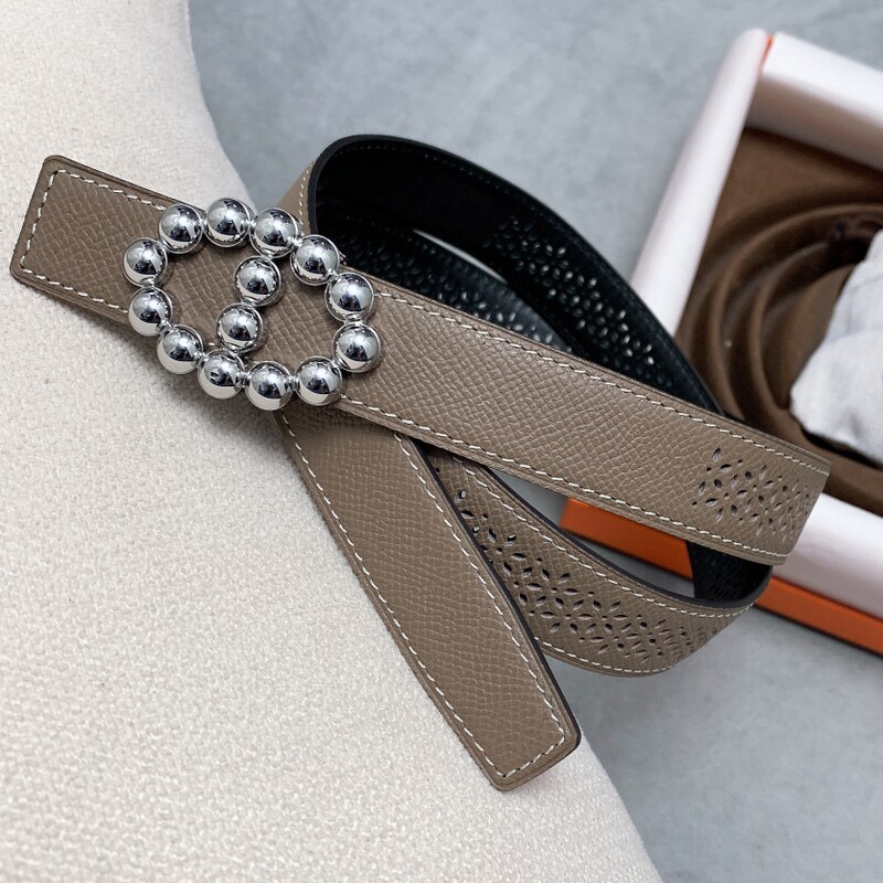 Fashion Style 2.5 Flower hollow candy waist decoration women's belt matching color dress accessories first layer cowhide belt