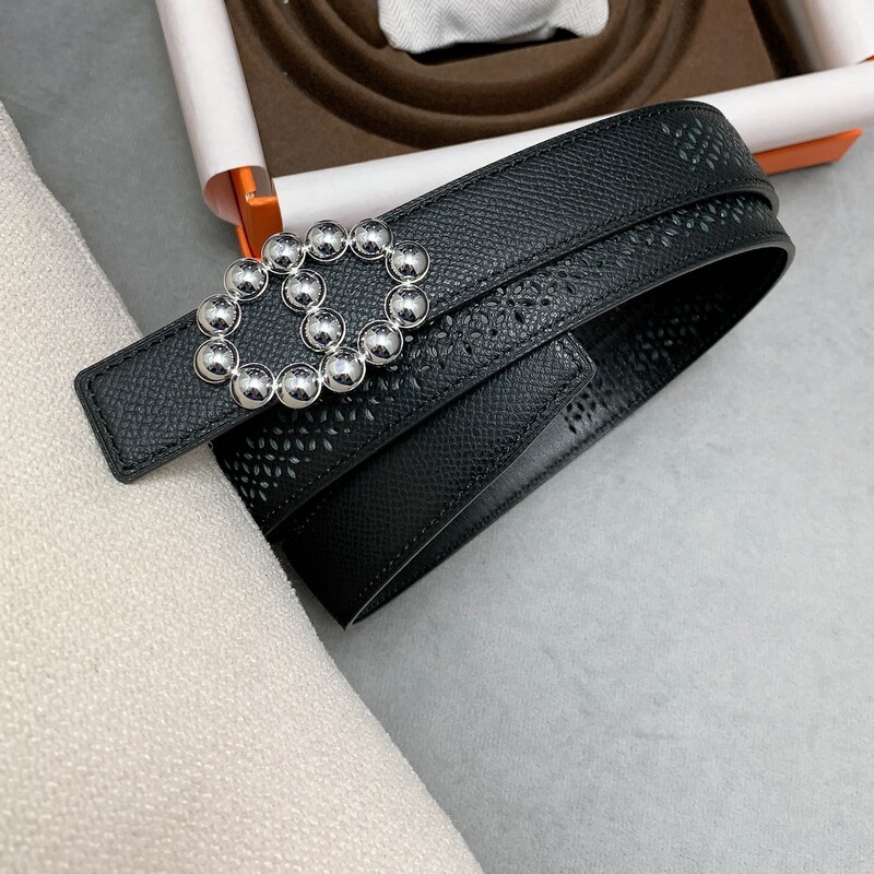Fashion Style 2.5 Flower hollow candy waist decoration women's belt matching color dress accessories first layer cowhide belt