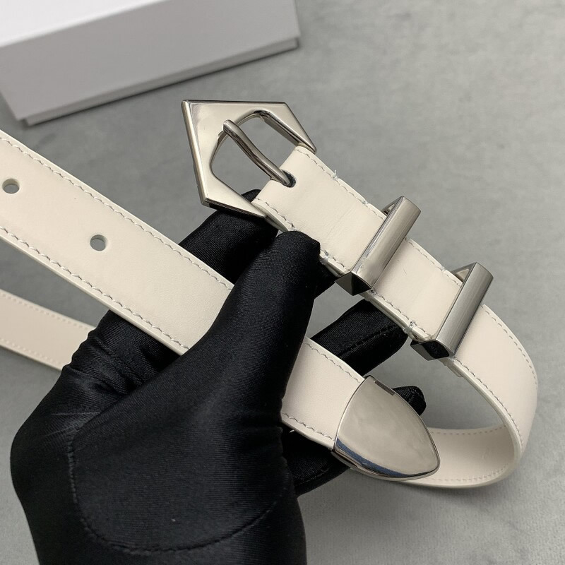 Casual needle buckle style belt women's fine version of cowhide belt double-sided head layer belt accessories medium skirt belt