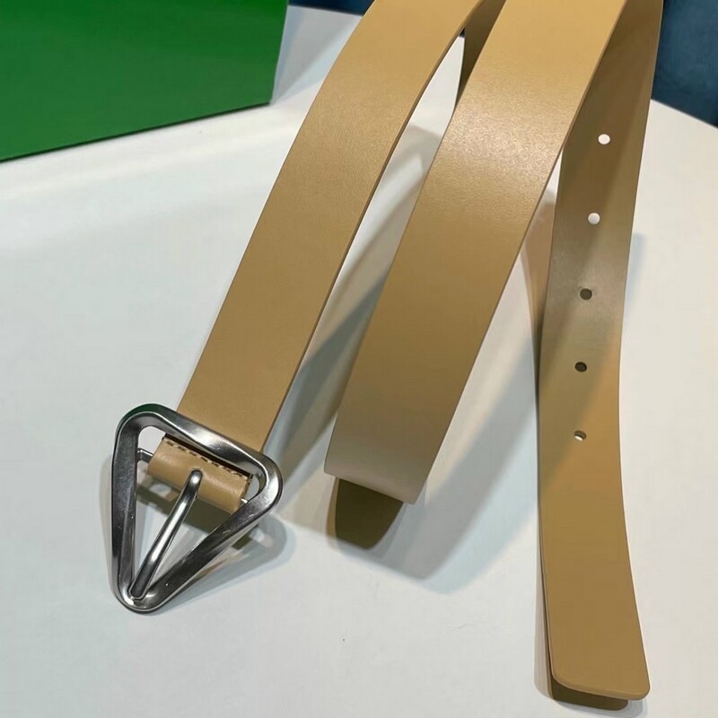 Waist belt Women's 2.5 color trend fashion calfskin thin waist with triangular copper buckle leather belt women