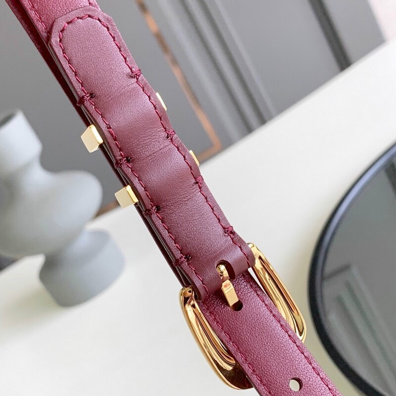 Chic double ring women's belt Thin version 1.8CM cowhide small belt Denim accessories simple small needle belt