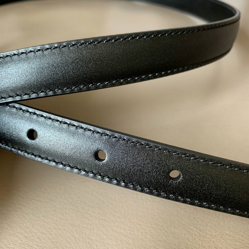 Positive leather double calfskin small waist needle buckle belt Trend 1.8cm women's denim belt with full pin buckle women's sash