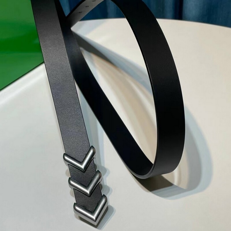 Cowhide color leather waist belt with 2.0 retro triangle buckle fashion women's belt fashion decorative women's belt
