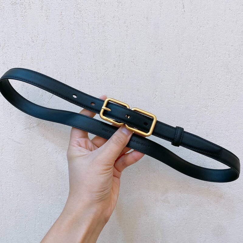 Simple 2.0 leather belt for women with double loop Accessory Belt Jacket with slim waist and sash stylish waistband jeans