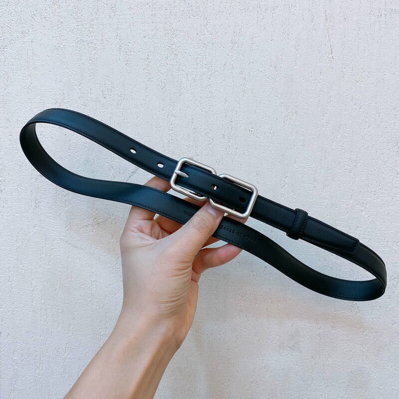 Simple 2.0 leather belt for women with double loop Accessory Belt Jacket with slim waist and sash stylish waistband jeans