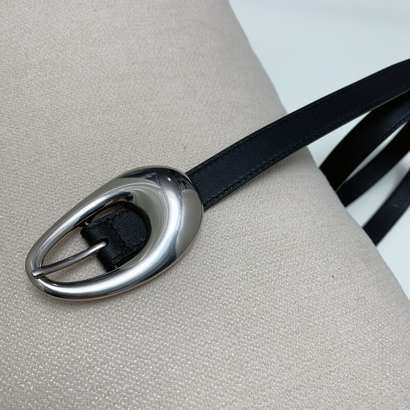 Unique style Needle Head Women's Belt Drop Round positive leather Accessory Waistband Women's Waist Belt 2.0 Soft leather trim