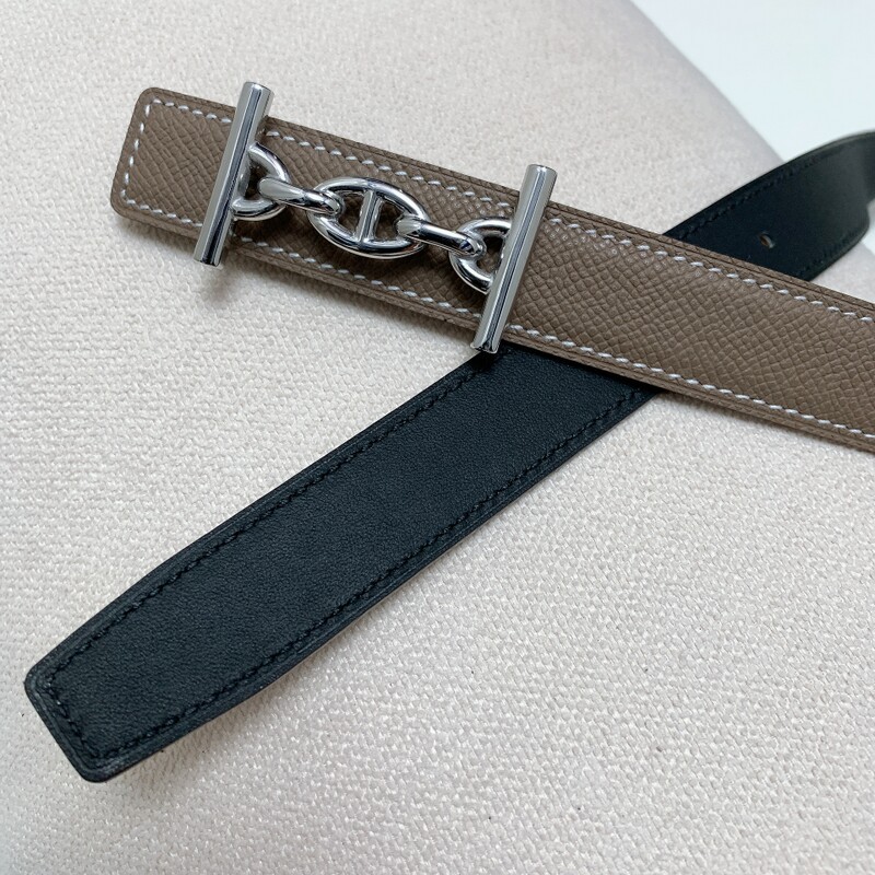 Palmprint leather belt Double-sided women's fashion waistband High quality 2.5 simple small belt Denim waistband