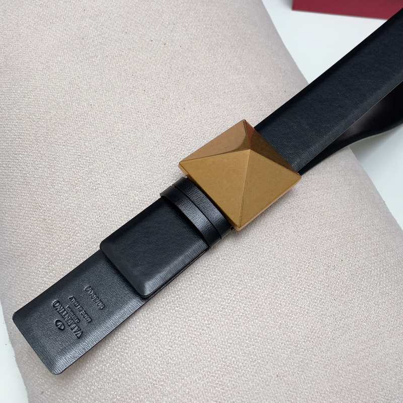 Simple positive leather 4.0 double-sided women's coat belt with square tower metal buckle belt Autumn-winter women's coat sash