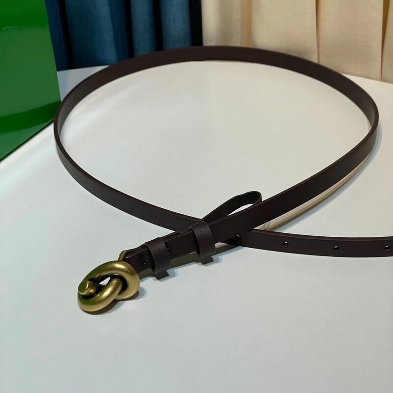 Simple Women's Soft calfskin Waist Belt 1.2 Fine version All-in-one with skirt belt delicate denim accessory belt
