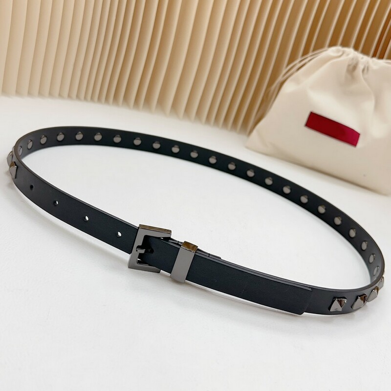 Stylish Waist Full Hardware Women's Belt 2.0 Needle head cowhide with Belt Pyramid 2.0 All-in-one Women's waist Sash