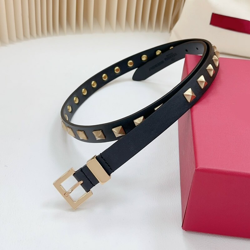 Stylish Waist Full Hardware Women's Belt 2.0 Needle head cowhide with Belt Pyramid 2.0 All-in-one Women's waist Sash