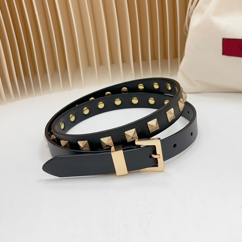 Stylish Waist Full Hardware Women's Belt 2.0 Needle head cowhide with Belt Pyramid 2.0 All-in-one Women's waist Sash