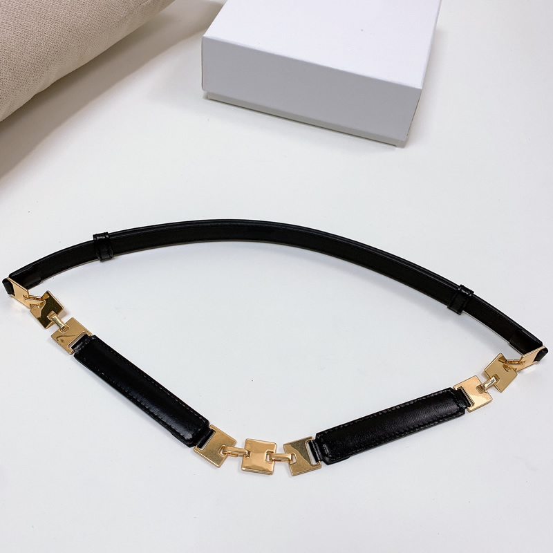 Adjustable trim cowhide retractable Belt Women's waist Trim Trim 1.8CM chain Outerwear accessories Waistband Dress belt