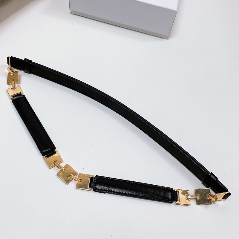 Adjustable trim cowhide retractable Belt Women's waist Trim Trim 1.8CM chain Outerwear accessories Waistband Dress belt