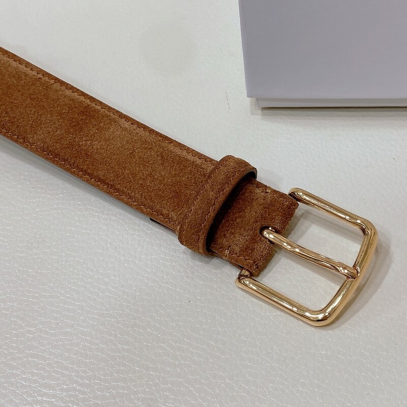 Suede needle style women's Belt Simple plush leather waistband 3.0 Delicate waistband casual belt