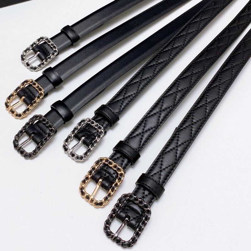 Women's pin buckle type leather Belt Fine Version 2.0 hand-woven leather exquisite girls' sash with waistband