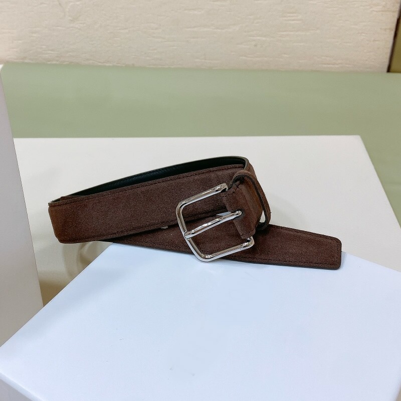 Suede needle style women's Belt Simple plush leather waistband 3.0 Delicate waistband casual belt