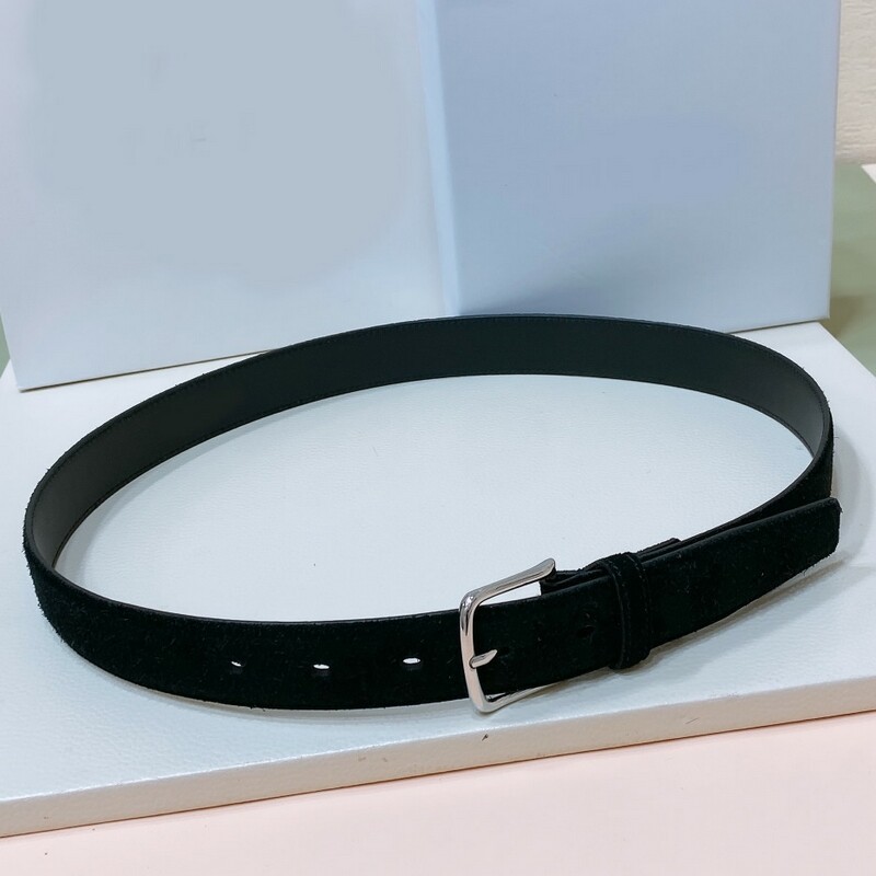 Suede needle style women's Belt Simple plush leather waistband 3.0 Delicate waistband casual belt