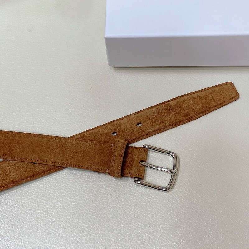 Suede needle style women's Belt Simple plush leather waistband 3.0 Delicate waistband casual belt