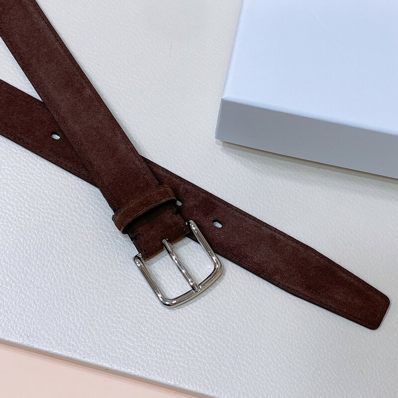 Suede needle style women's Belt Simple plush leather waistband 3.0 Delicate waistband casual belt