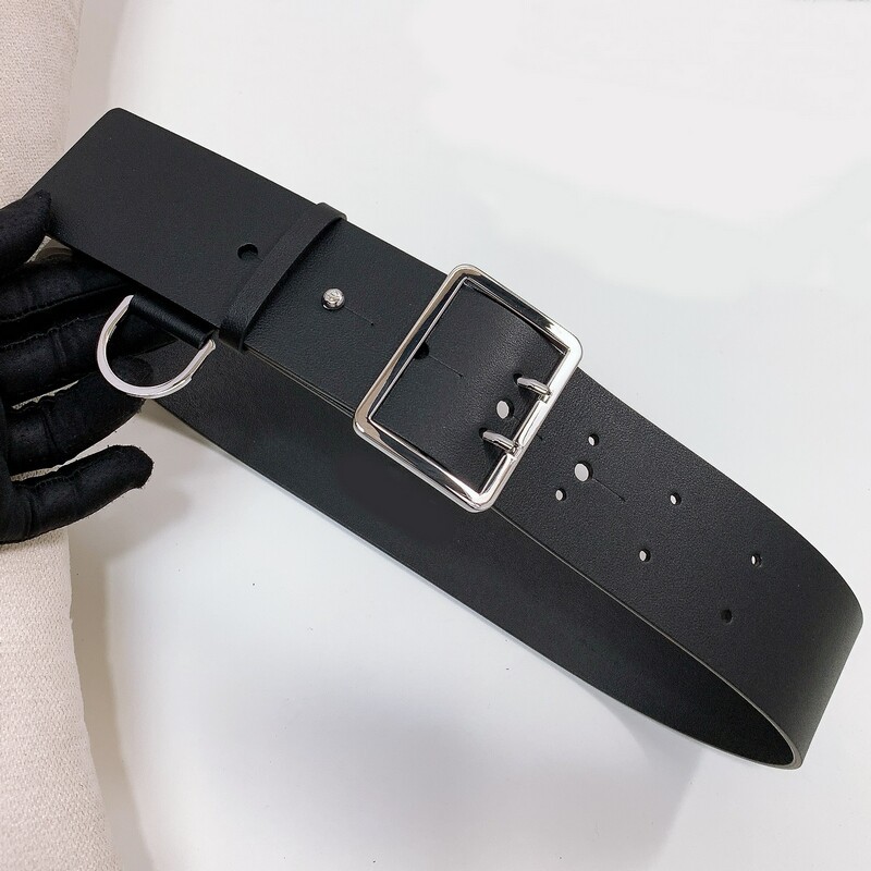 Waist coat Wide Belt 5.0 Double stitch double cowhide women's Belt D Fashion Coat Accessory Belt Women's dress belt