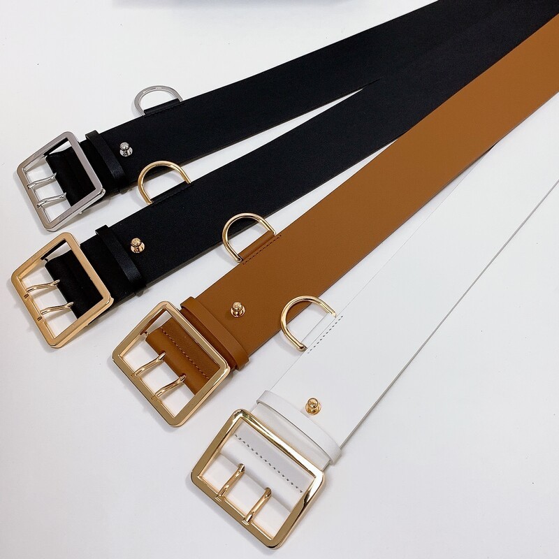 Waist coat Wide Belt 5.0 Double stitch double cowhide women's Belt D Fashion Coat Accessory Belt Women's dress belt