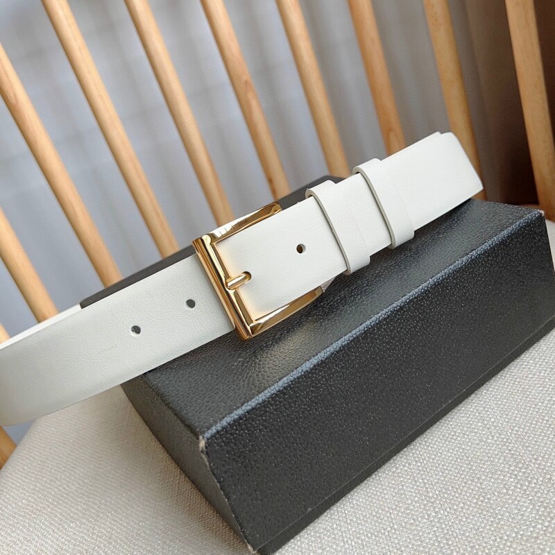Fashion needle type positive leather couple belt pointy tail enamel triangle metal belt men's and women's waistband