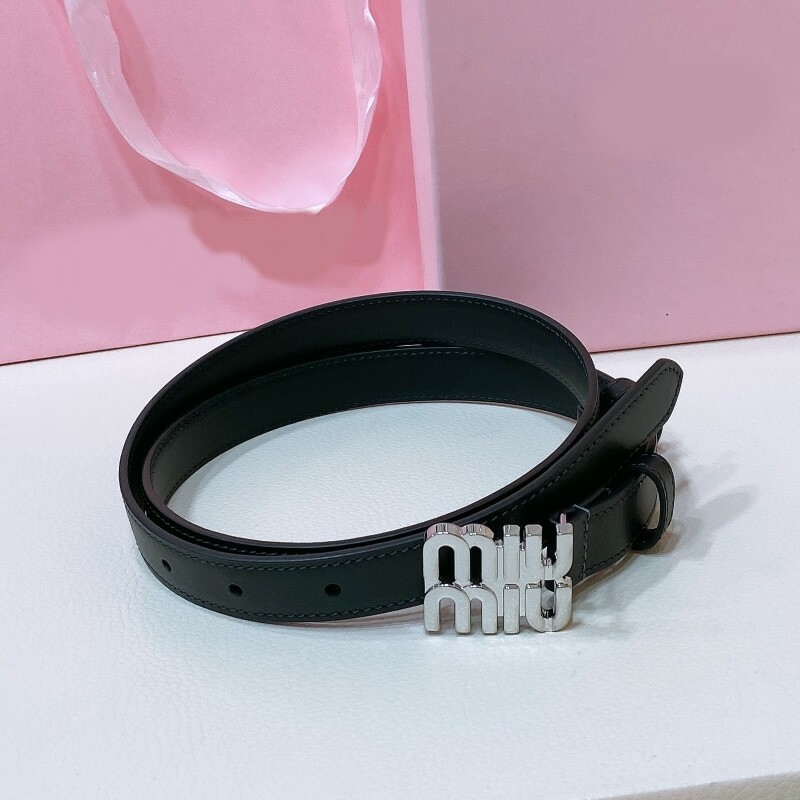 Plain cowhide Women's Belt 2.0 Thin Smooth buckle Fashion accessory belt everything jeans belt