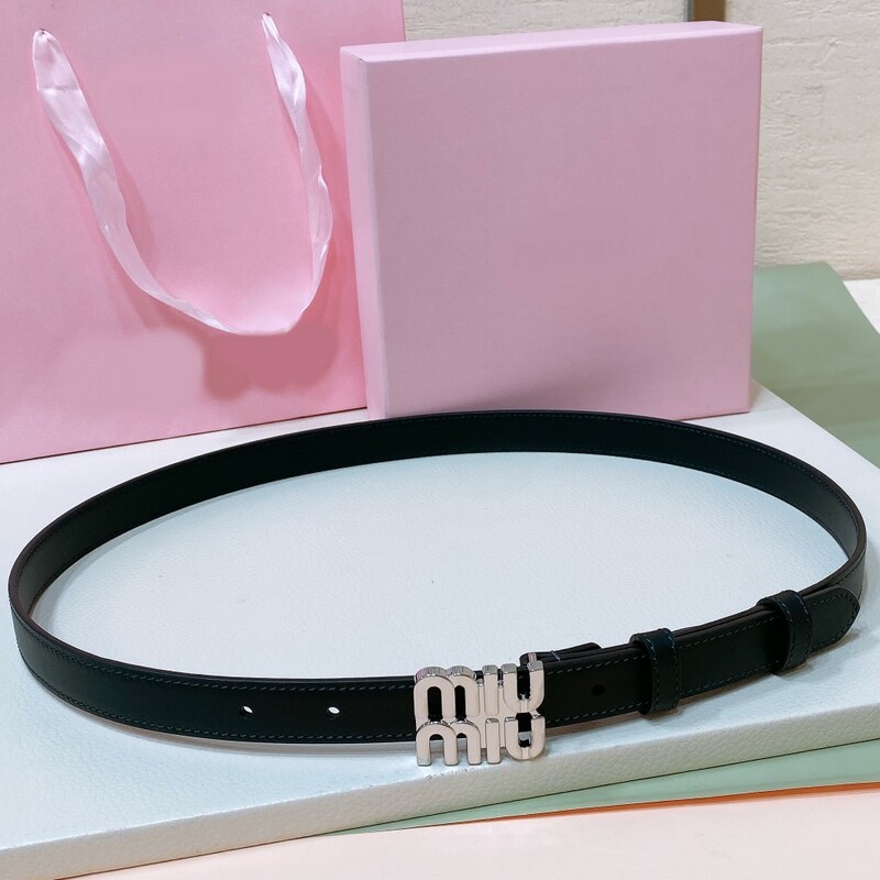 Plain cowhide Women's Belt 2.0 Thin Smooth buckle Fashion accessory belt everything jeans belt