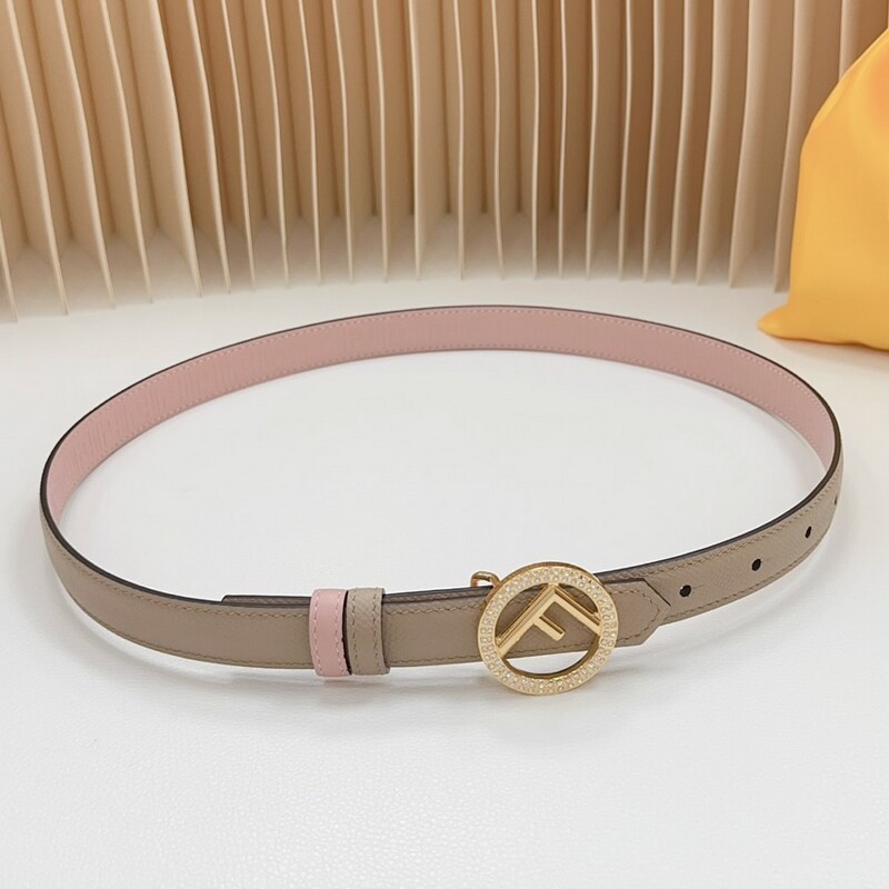 Cowhide double-sided women's belt F buckle Fashion normal leather with diamond smooth buckle belt matching color women's coat ribbon